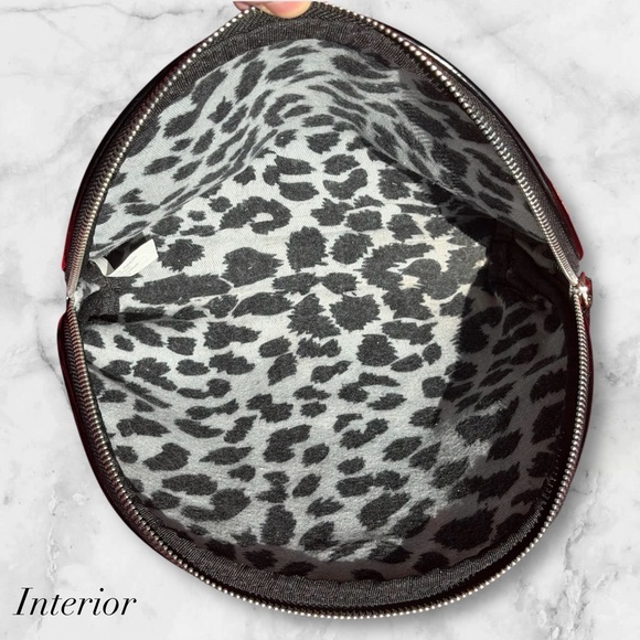 Sequined Betsey Johnson Floral Cosmetic Case BIG Makeup Bag Pouch Clutch leopard - Picture 5 of 7